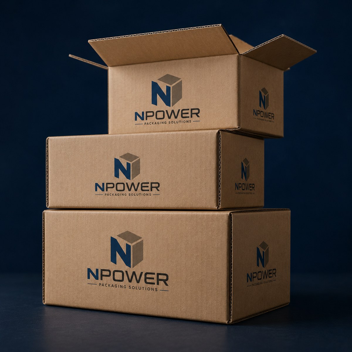 NPower-branded corrugated shipping box